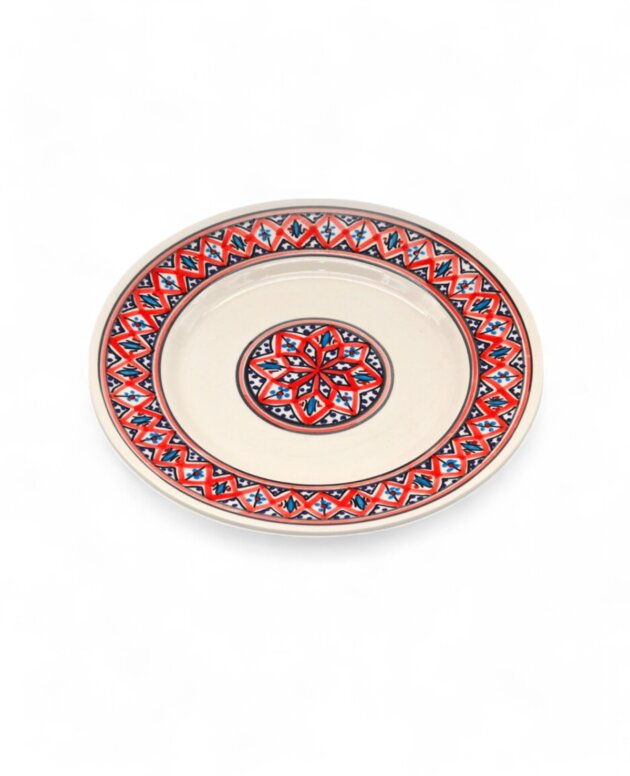 Assiette Plate Makroudh Rouge