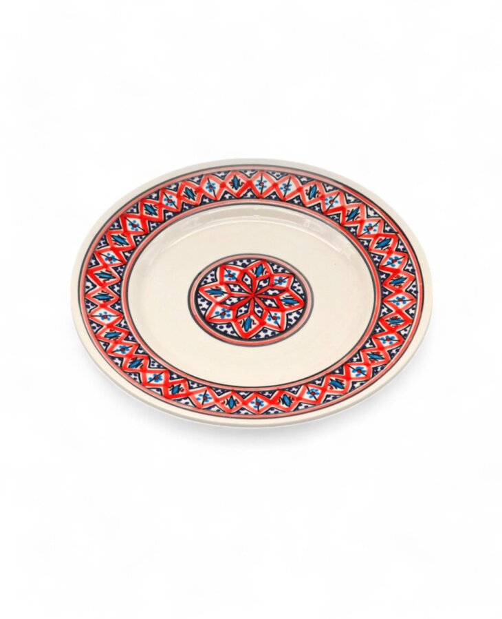 Assiette Plate Makroudh Rouge