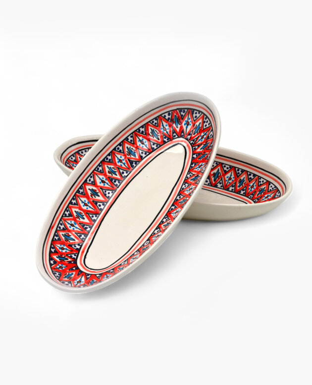 Saladier Ovale Makroudh Rouge
