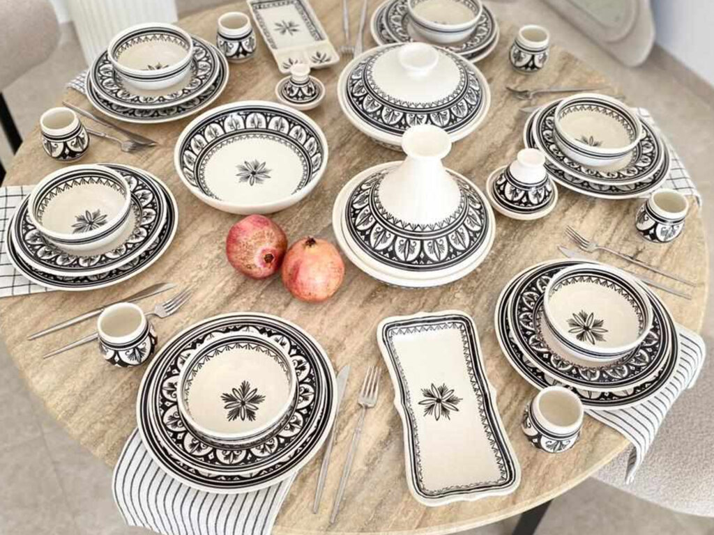Service a table 33 Pièces - Oriental Black, L'artisan By Kerkeni