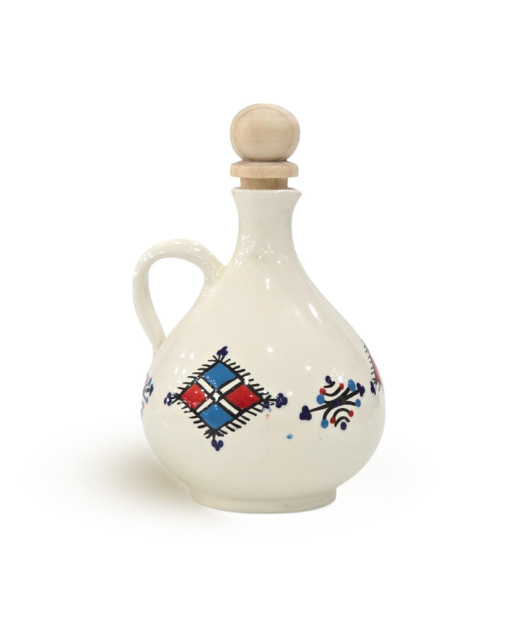Bouteille d’Huile Bombée Khlela Bleu – Image 3