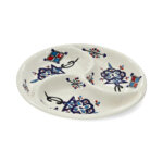 Plat Apéritif Rond Khlela Bleu