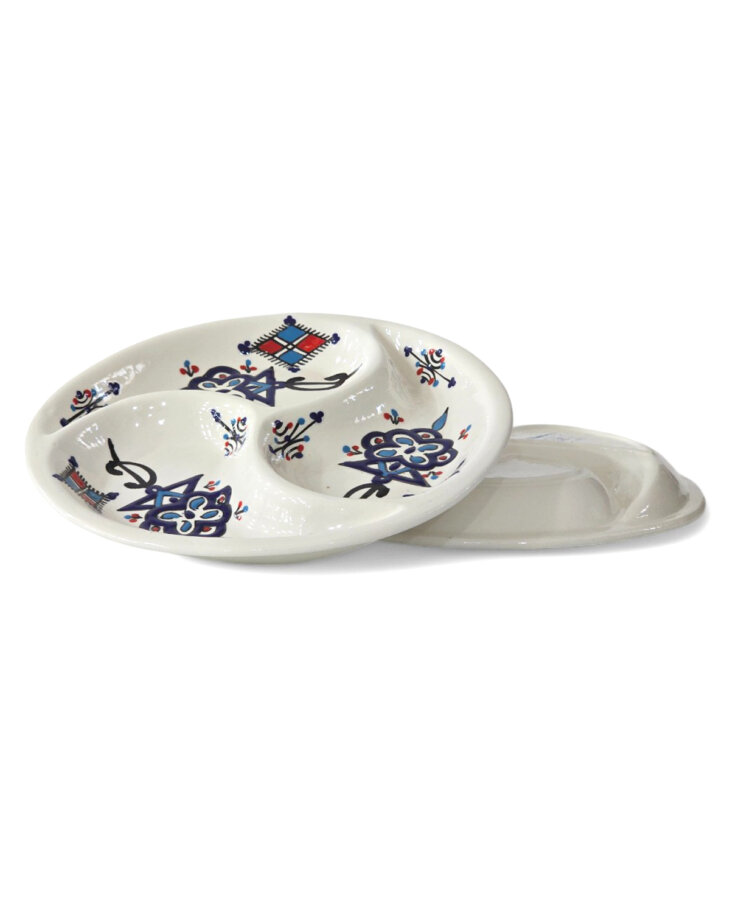 Plat Apéritif Rond Khlela Bleu – Image 2