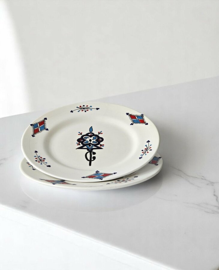 Assiette Plate Khlela Bleu – Image 3