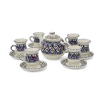 Service Café Arabesque Bleu