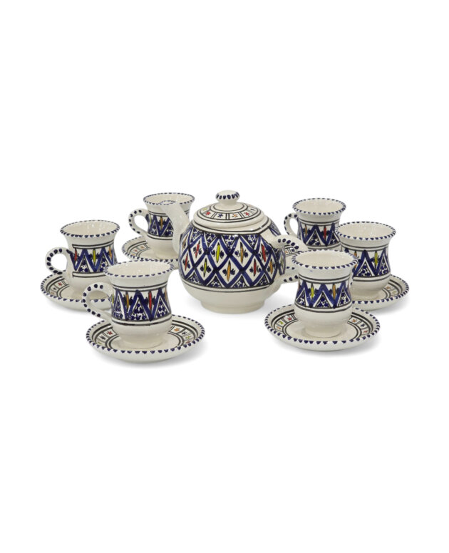 Service Café Arabesque Bleu