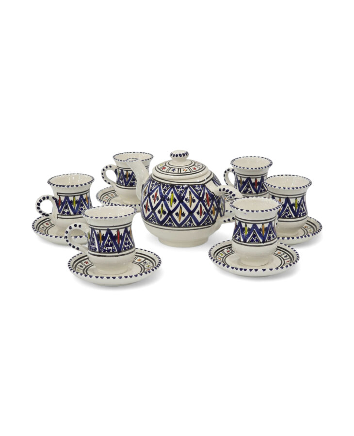 Service Café Arabesque Bleu