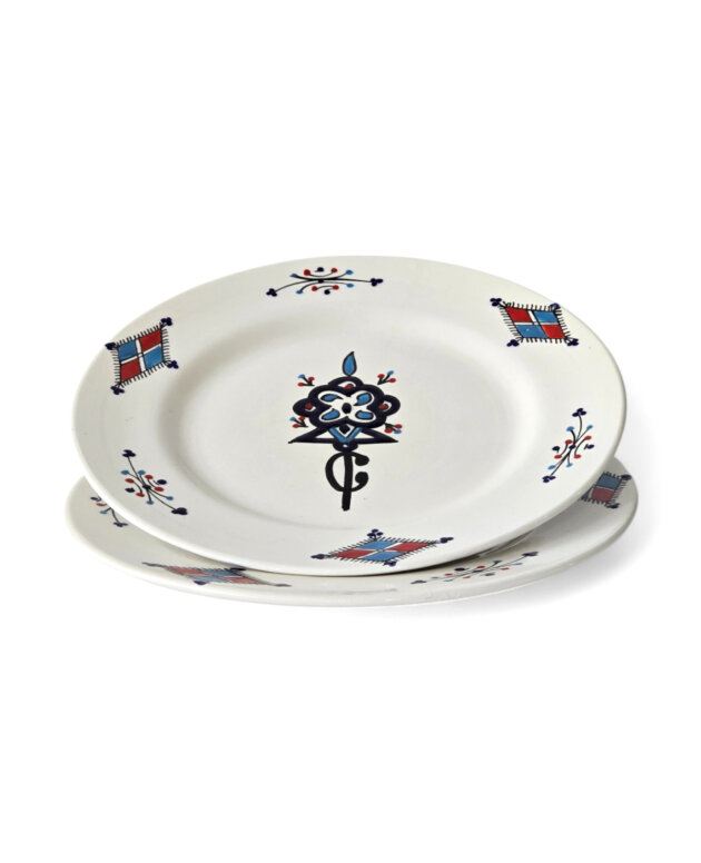 Assiette Plate Khlela Bleu