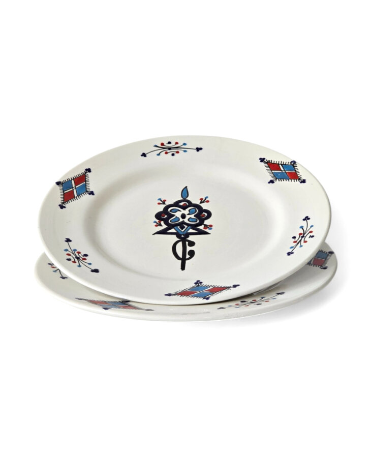 Assiette Plate Khlela Bleu