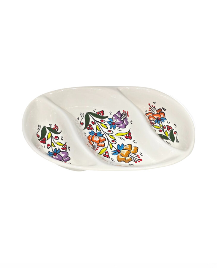 Plat Apéritif Ovale Flowers – Image 2
