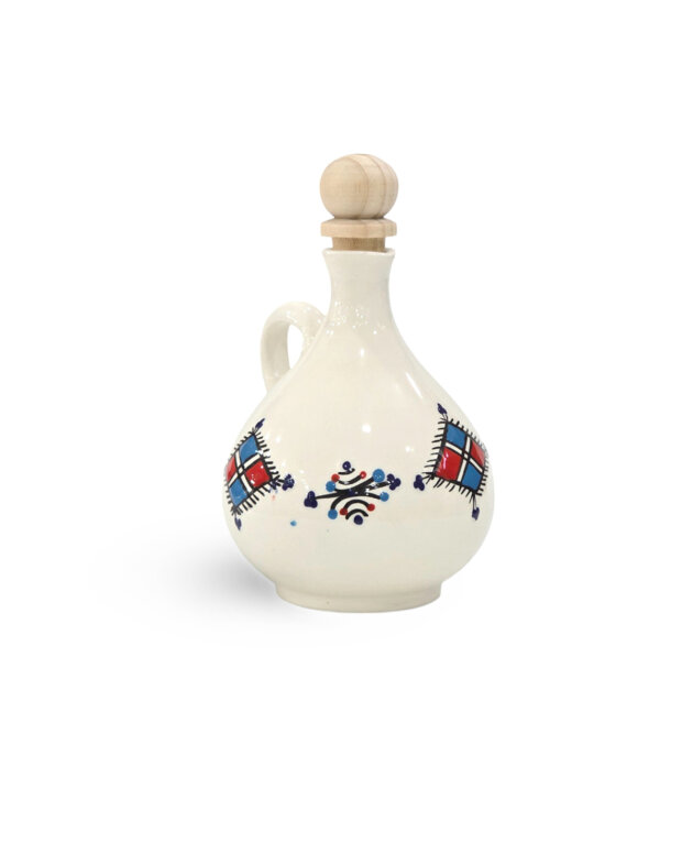 Bouteille d’Huile Bombée Khlela Bleu