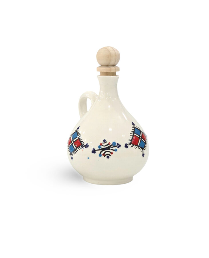 Bouteille d’Huile Bombée Khlela Bleu