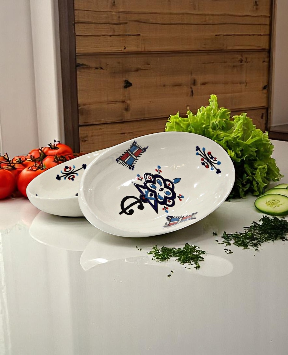 Saladier Ovale Khlela Bleu – Image 2