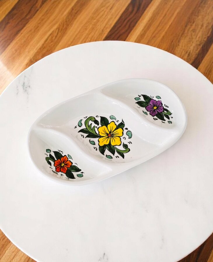 Plat Apéritif Ovale Floralis – Image 2
