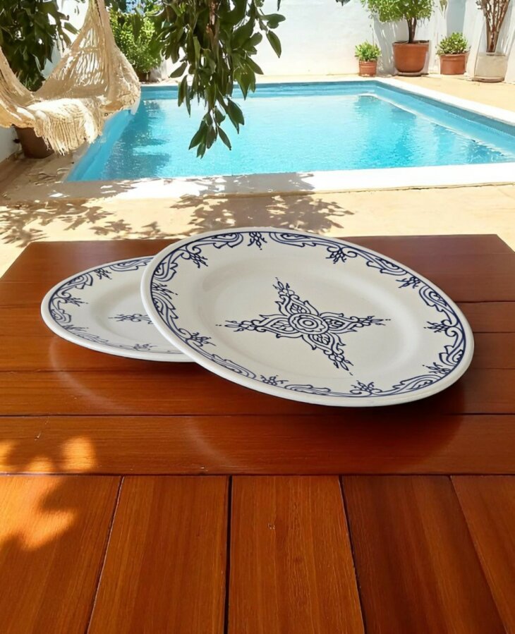 Assiette Plate Lara Bleu – Image 4