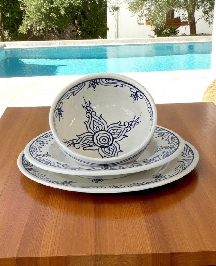 Assiette Creuse Lara Bleu – Image 4