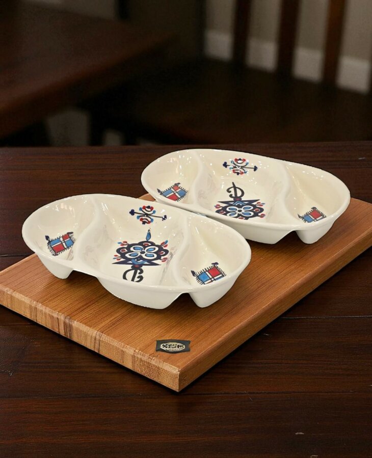 Plat Apéritif Ovale Khlela Bleu – Image 3