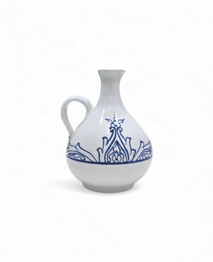 Bouteille huile Bombé ( Fechka) Lara Bleu