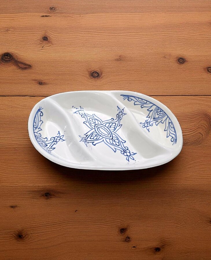 Plat Apéritif Ovale Lara Bleu – Image 3