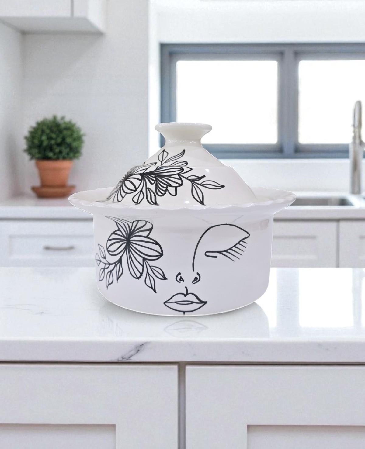 Soupière Kerwena Face Art – Image 3