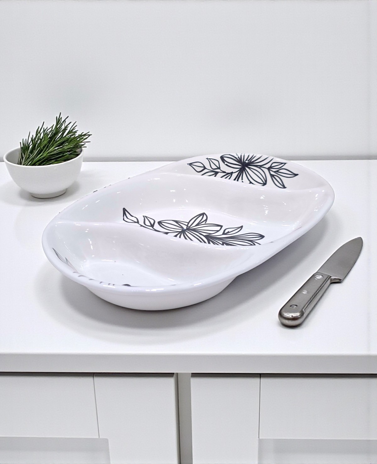 Plat Apéritif Ovale Face Art – Image 2