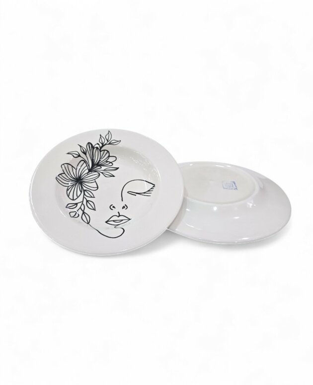 Assiette Creuse Face Art