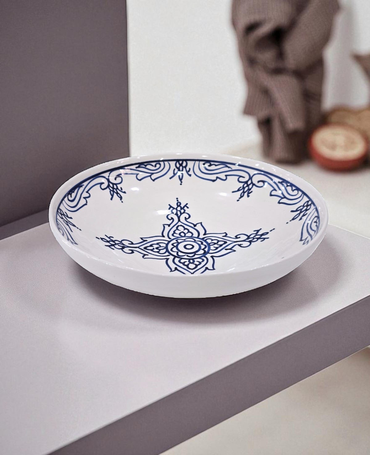 Assiette Dessert Creuse Lara Bleu – Image 5