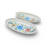 Saladier Ovale Flowers Pastel