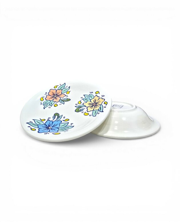 Assiette Dessert Plate FLowers Pastel