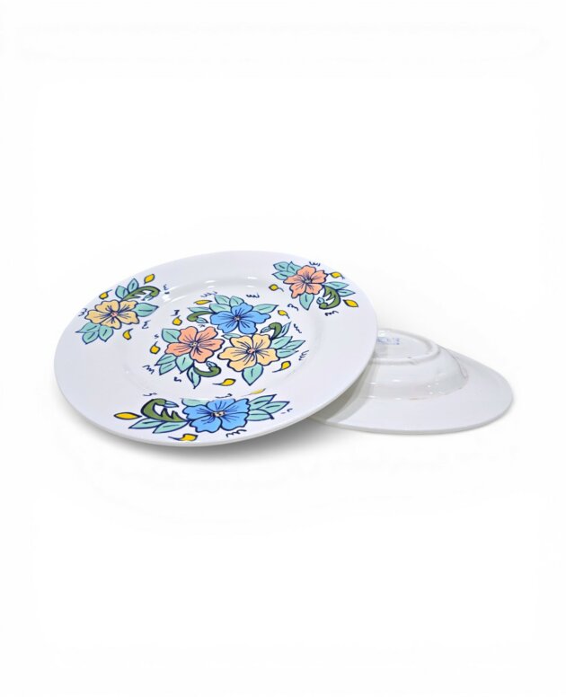 Assiette Plate Flowers Pastel