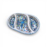 Plat Apéritif Ovale Arabesque Turquoise