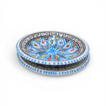 Assiette Dessert Creuse Arabesque turquoise