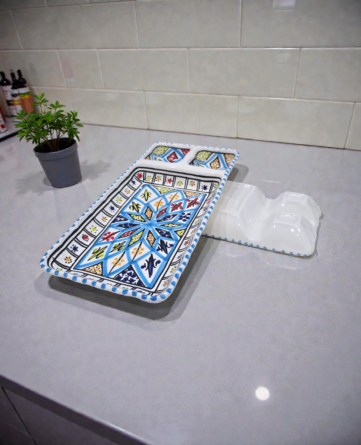 Plateau Mayo-Ketchup Arabesque Turquoise – Image 3