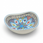 Saladier Artichaut Arabesque turquoise