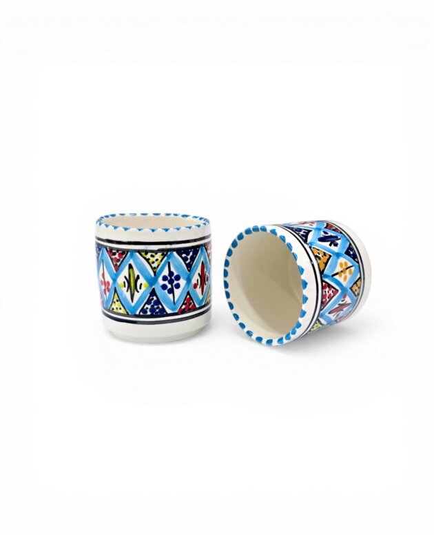 Mug Tube Arabesque Turquoise