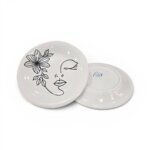 Assiette Dessert Creuse Face Art