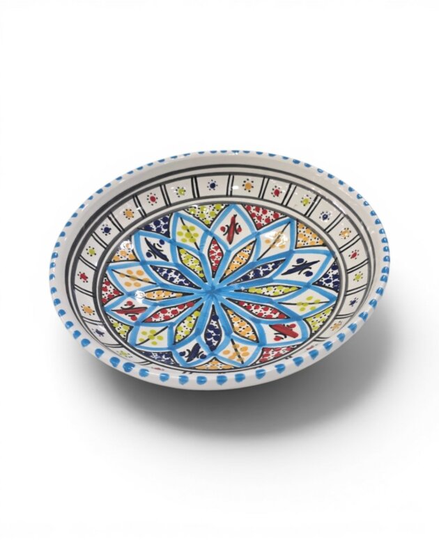 Assiette Jatte Arabesque Turquoise