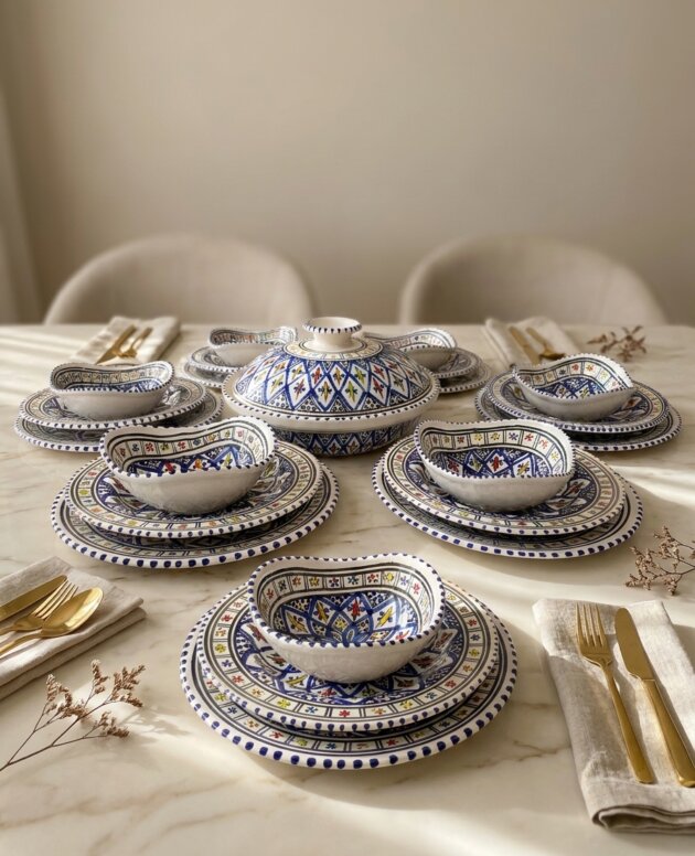 Service Arabesque Bleu