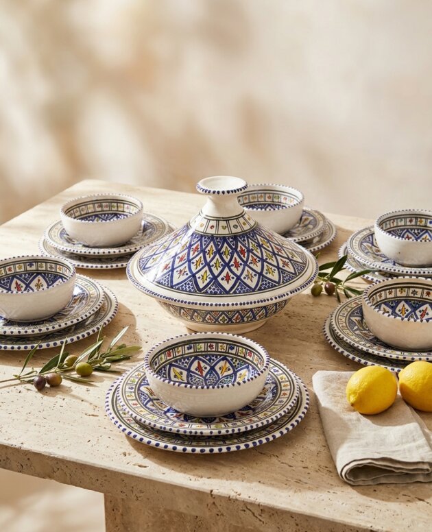 Service Arabesque Bleu Classique