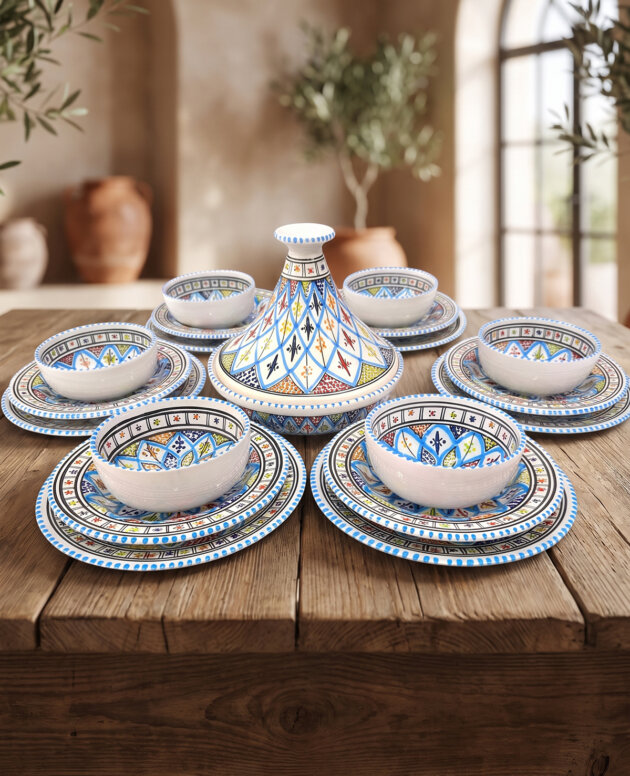 Service Arabesque Turquoise Classique